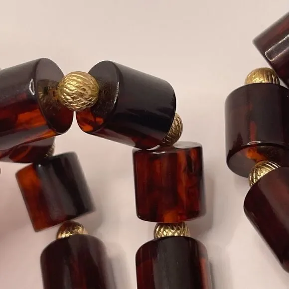 Rare vintage crown TRIFARI Bakelite choker necklace - Picture 7 of 14